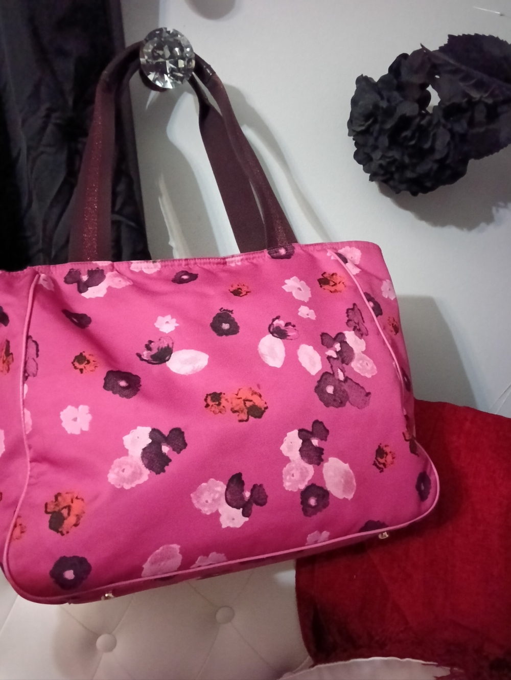 Coach Court Halftone Floral Tote Confetti Pink E2111- C5670 - Picture 2 of 15